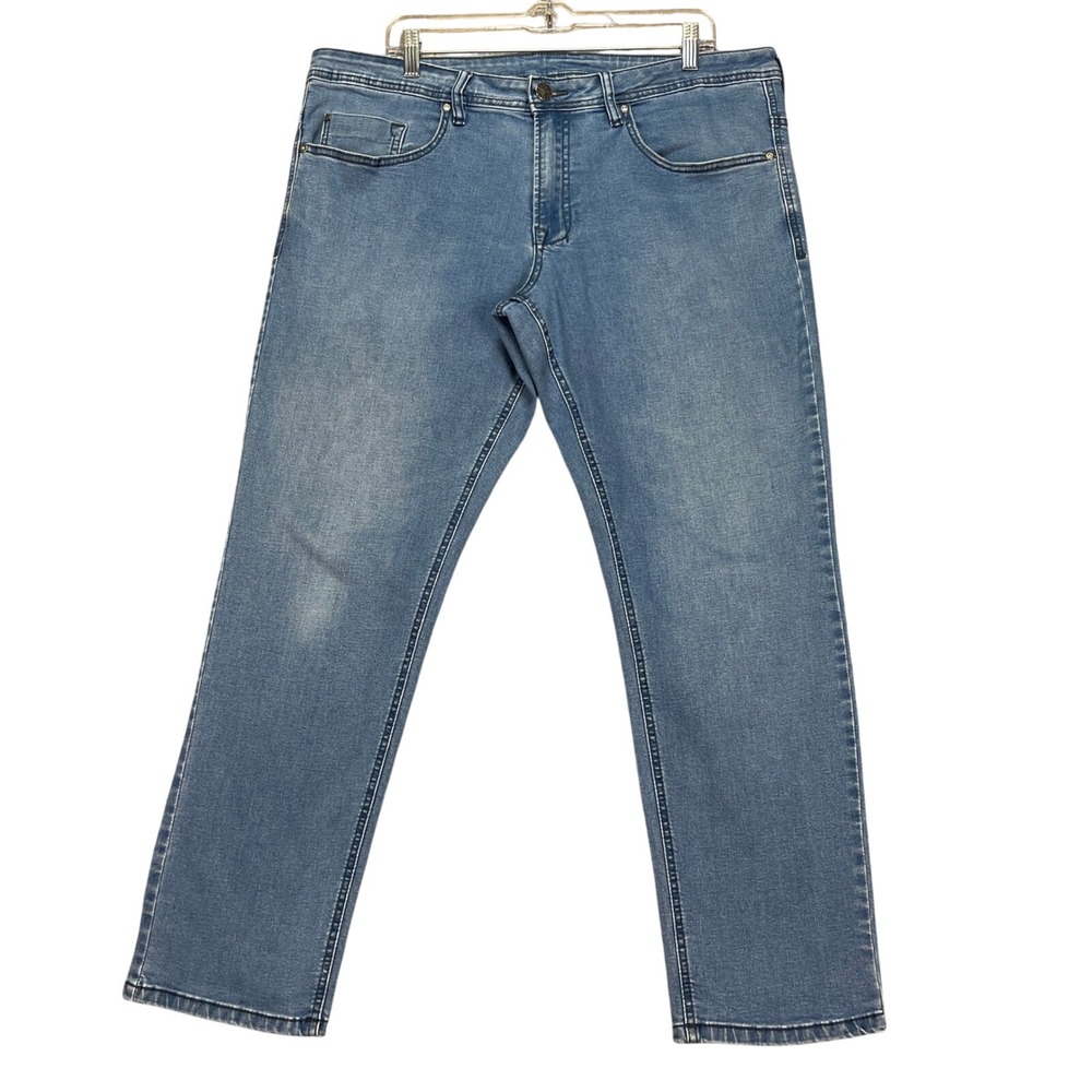 Buffalo David Bitton Mens Jeans Straight Leg Light Wash Denim Size 40x32